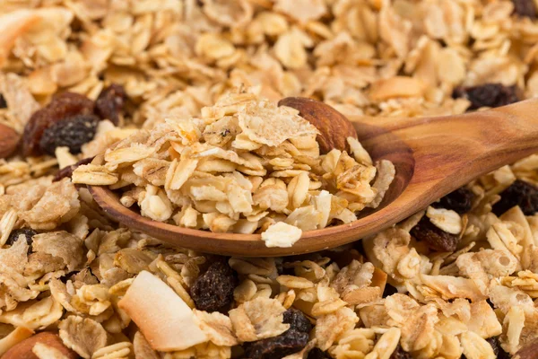Cereales para el desayuno en cuchara — Foto de Stock