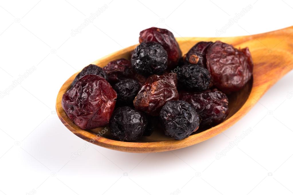 Dried cranberries, cherries and blueberries — Stock Photo © romantsubin