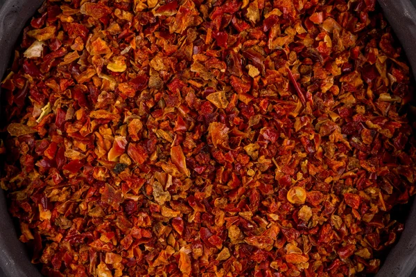 Drcený červený pepř chilli — Stock fotografie