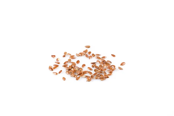 Flax seeds isolated on white — Stock Photo, Image