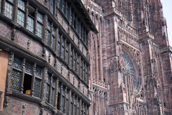 Cathedrale Notre-Dame de Strasbourg, Frankrike — Stockfoto