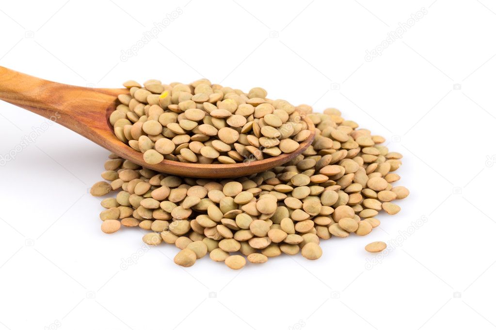 French green lentils in bowl
