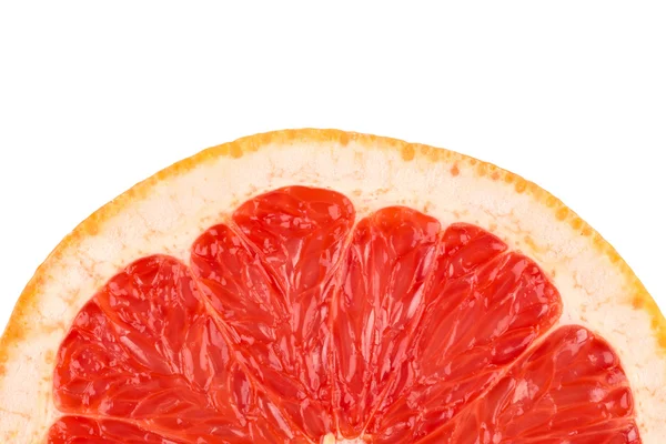 Slice of grapefruit isolated on white background — Stock Photo, Image