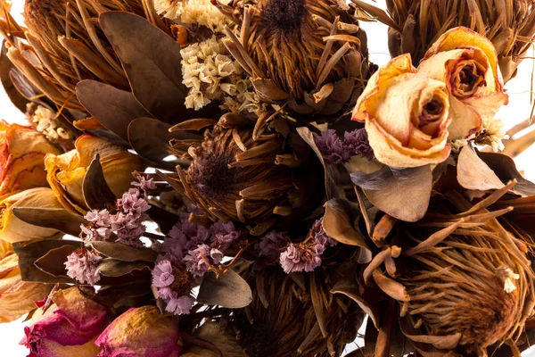 Decoration of dried flowers - roses — Stock Photo, Image