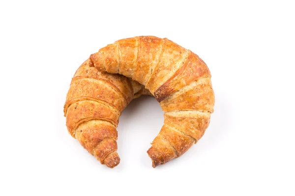Croissant auf weißem Hintergrund — Stockfoto