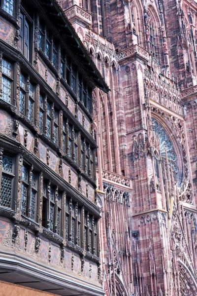 Cathedrale Notre-Dame de Strasbourg, Frankrike — Stockfoto