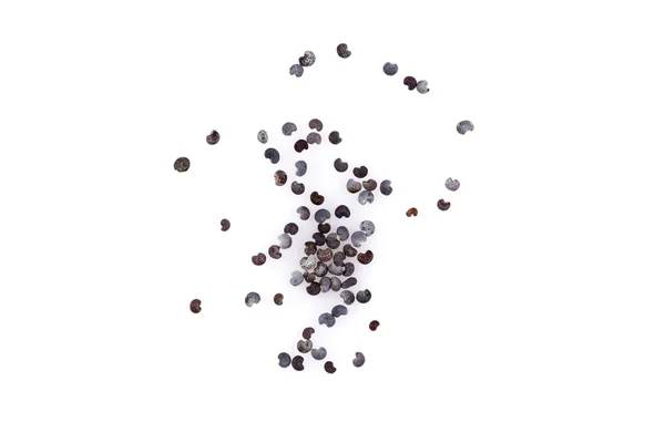 Poppy seeds isolated on white — Stock Photo, Image