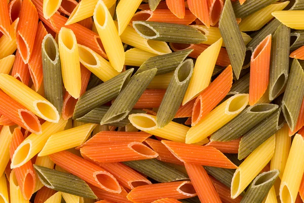 Tre färg penne pasta — Stockfoto