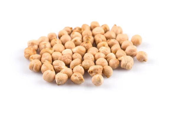 白い背景の上のひよこ豆 — ストック写真