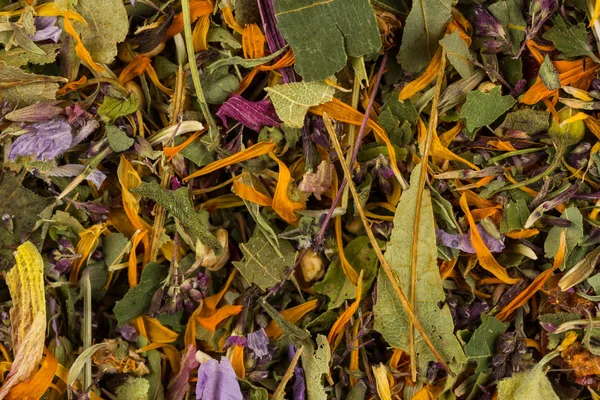 Dried herbal tea leaves