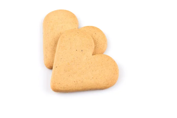 Biscoitos de corações de gengibre — Fotografia de Stock