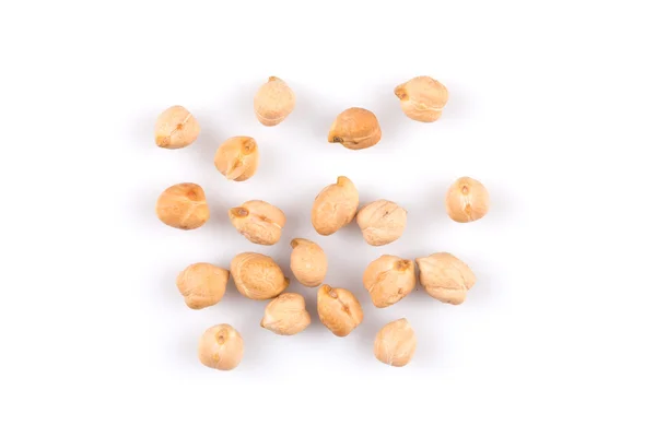 白い背景の上のひよこ豆 — ストック写真