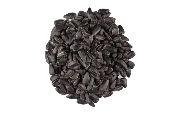Куча черных семян подсолнечника — стоковое фото
