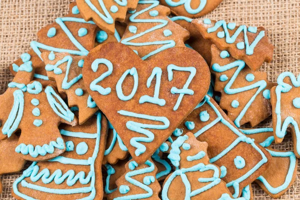 2017 número no cookie — Fotografia de Stock