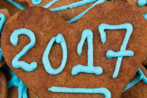 2017 número en cookie — Foto de Stock