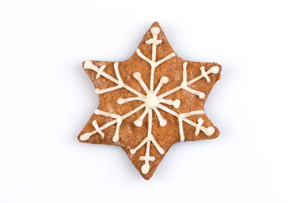 Star shape christmas gingerbread cookie — Stock Photo, Image