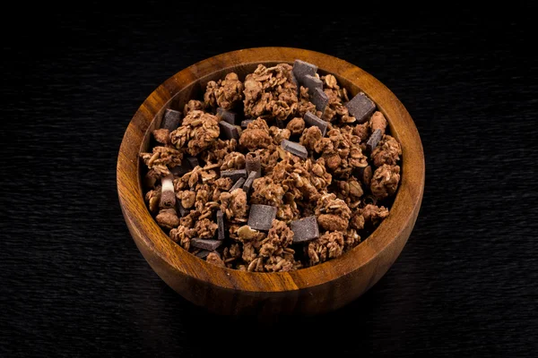 Мюсли с кусочками шоколада — стоковое фото