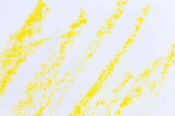 Amarelo Branco Skatch Lápis Cera Traços Textura Fundo — Fotografia de Stock