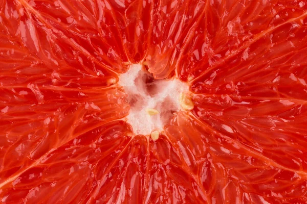 Close Image Sliced Red Grapefruit — Stock Photo, Image