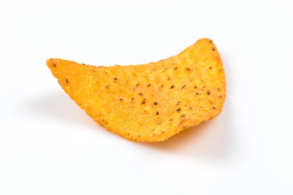 Mexikanska Majs Nachos Chips Isolerade Vit Bakgrund — Stockfoto