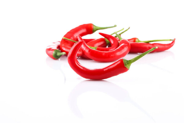 Red chili pepper isolated on a white background