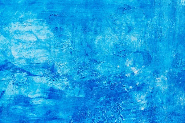 Abstracte Blauwe Achtergrond Textuur Beton Gips Handgemaakte Muur — Stockfoto