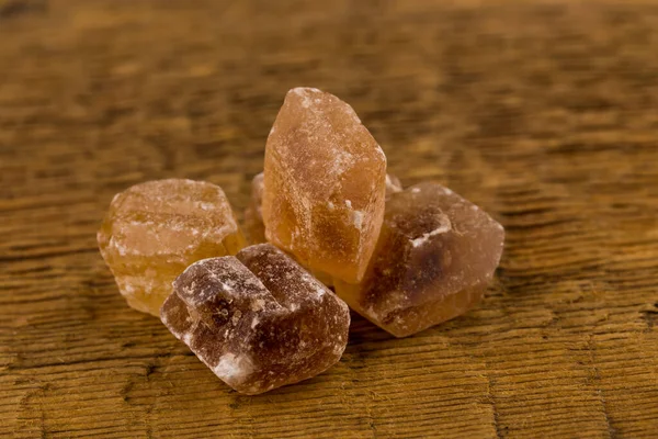 Caramelized Candy Sweet Brown Sugar Wood — Stock Photo, Image