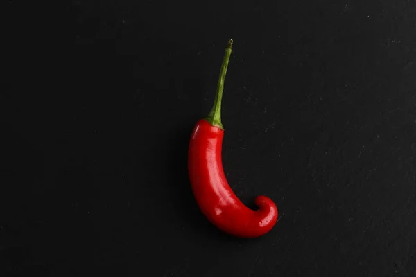 Red Chili Pepper Dark Stone Background — Stock Photo, Image