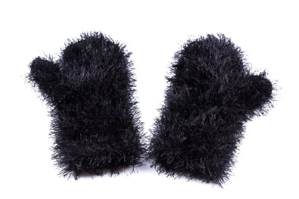 Cold Winter Season Wool Clothing Human Hand Mitten — Stock Photo, Image