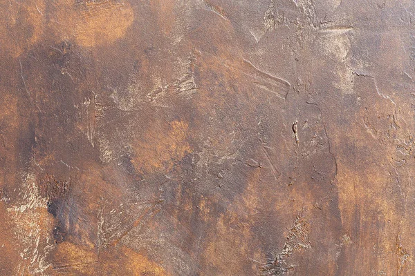 抽象的棕色巧克力金属背景纹理混凝土或石膏手工制造的墙 — 图库照片