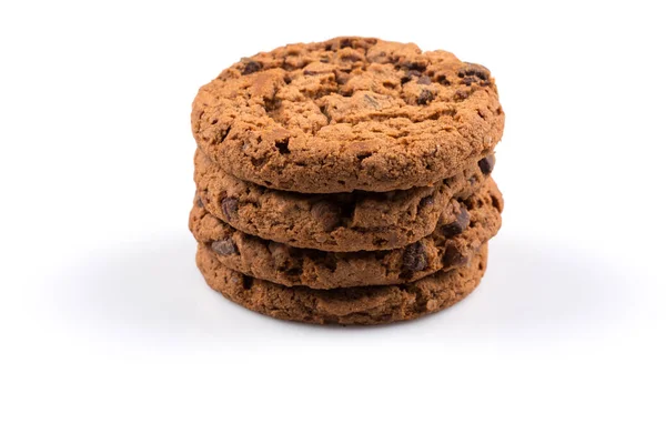 Chocolate Chip Cookie Isoliert Auf Weißem Hintergrund — Stockfoto