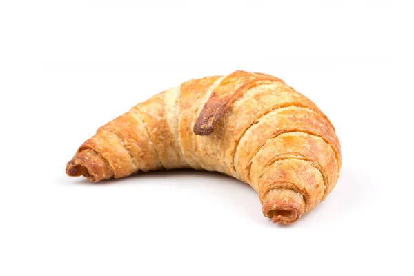 Croissant Fresco Sabroso Sobre Fondo Blanco —  Fotos de Stock