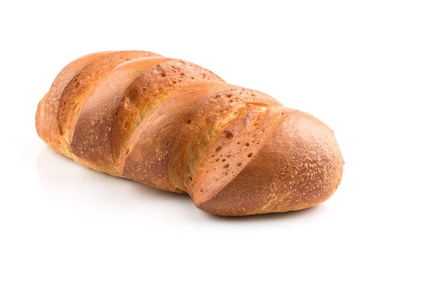 Frisch Gebackenes Traditionelles Brot Auf Weißem Hintergrund — Stockfoto