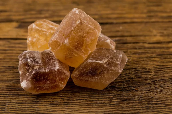 Caramelized Candy Sweet Brown Sugar Wood — Stock Photo, Image