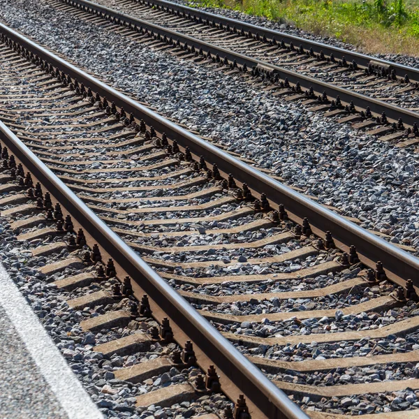 地平線への鉄道 — ストック写真