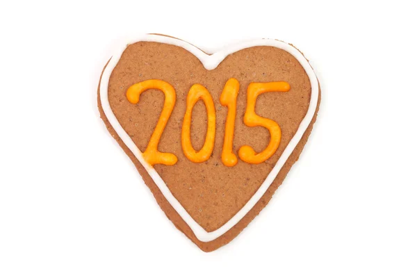 Домашние новогодние печенья с номером 2015 . — стоковое фото