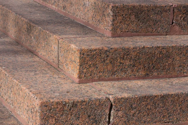 Stairs made of red granite — Stock Photo, Image