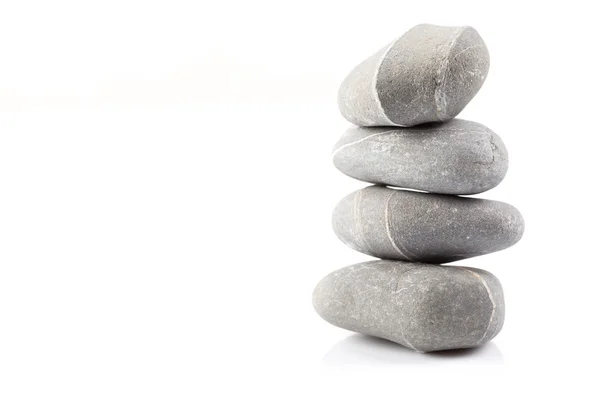 Pyramid of stones over white — Stock Photo, Image