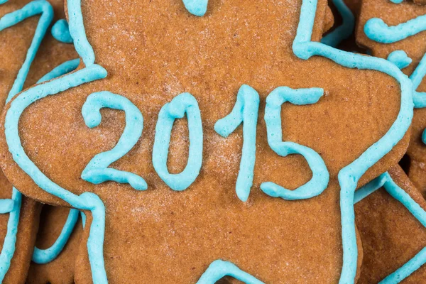 2015 nummer op cookie — Stockfoto