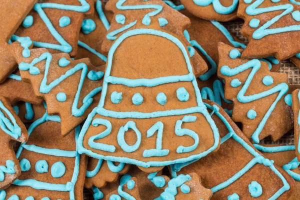 2015 number on cookie — Stock Photo, Image