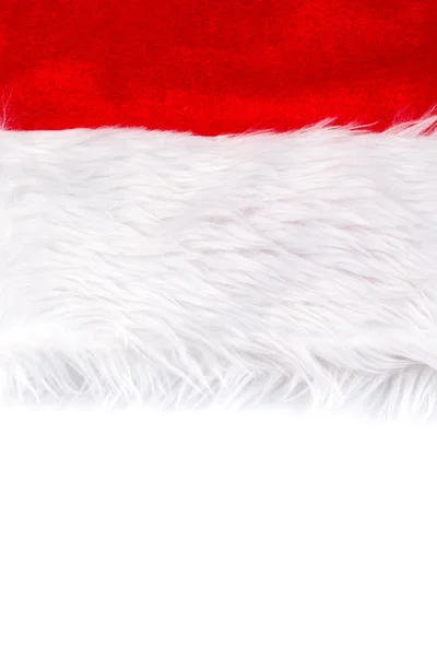 Sombrero rojo de Santa Claus aislado sobre fondo blanco — Foto de Stock