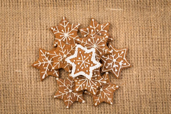 Sterne Form Weihnachten Lebkuchen — Stockfoto