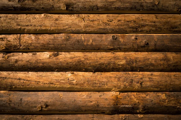 Wooden wall from logs — Stock Photo, Image