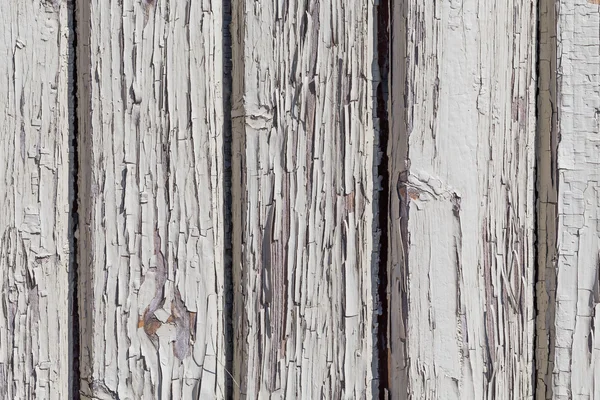 Parete di legno con vernice bianca — Foto Stock