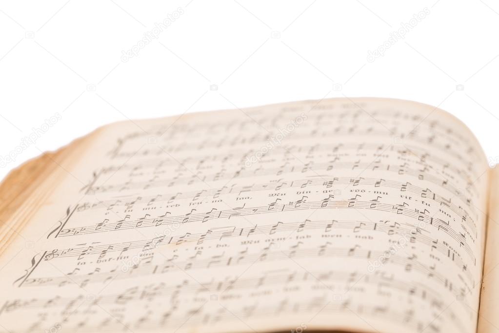 musical composition book opened 