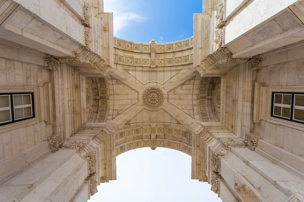 Rua Augusta Arch w Lizbonie, Portugalia — Zdjęcie stockowe