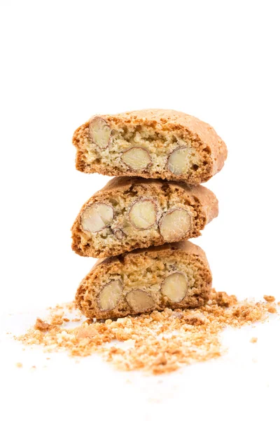 Biscoito cantuccini italiano com amêndoa — Fotografia de Stock