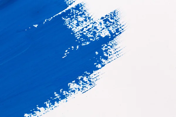 Lijn blauwe verf penseel — Stockfoto