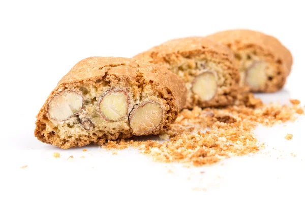 Italienisches Cantuccini-Plätzchen mit Mandeln — Stockfoto