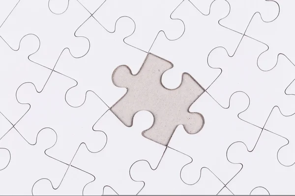 Witte legpuzzel — Stockfoto